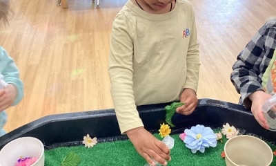 Watering Our Spring Garden 