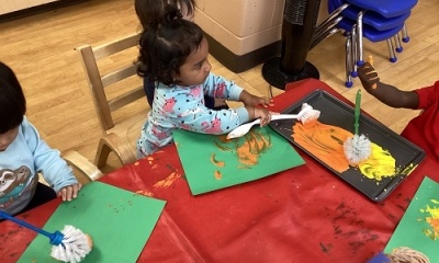 Toddler’s Sensory Painting Exploration