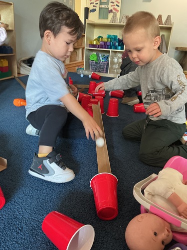 children using ramp