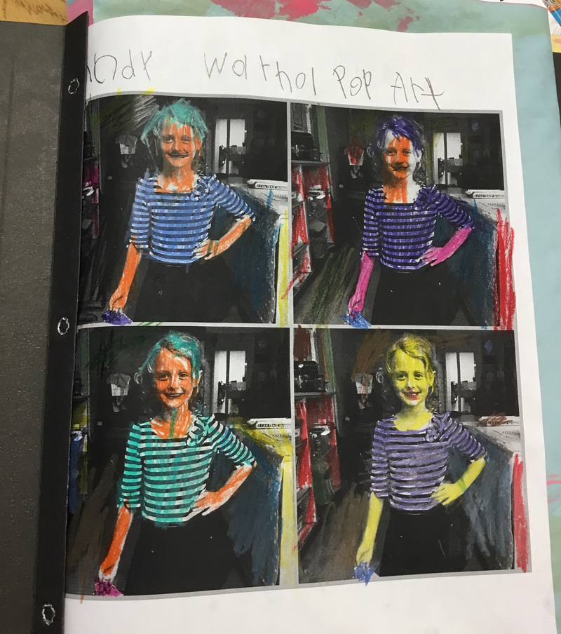 students artwork - Andy Warhol Style