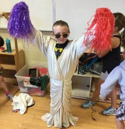 boy dressed up as Elvis